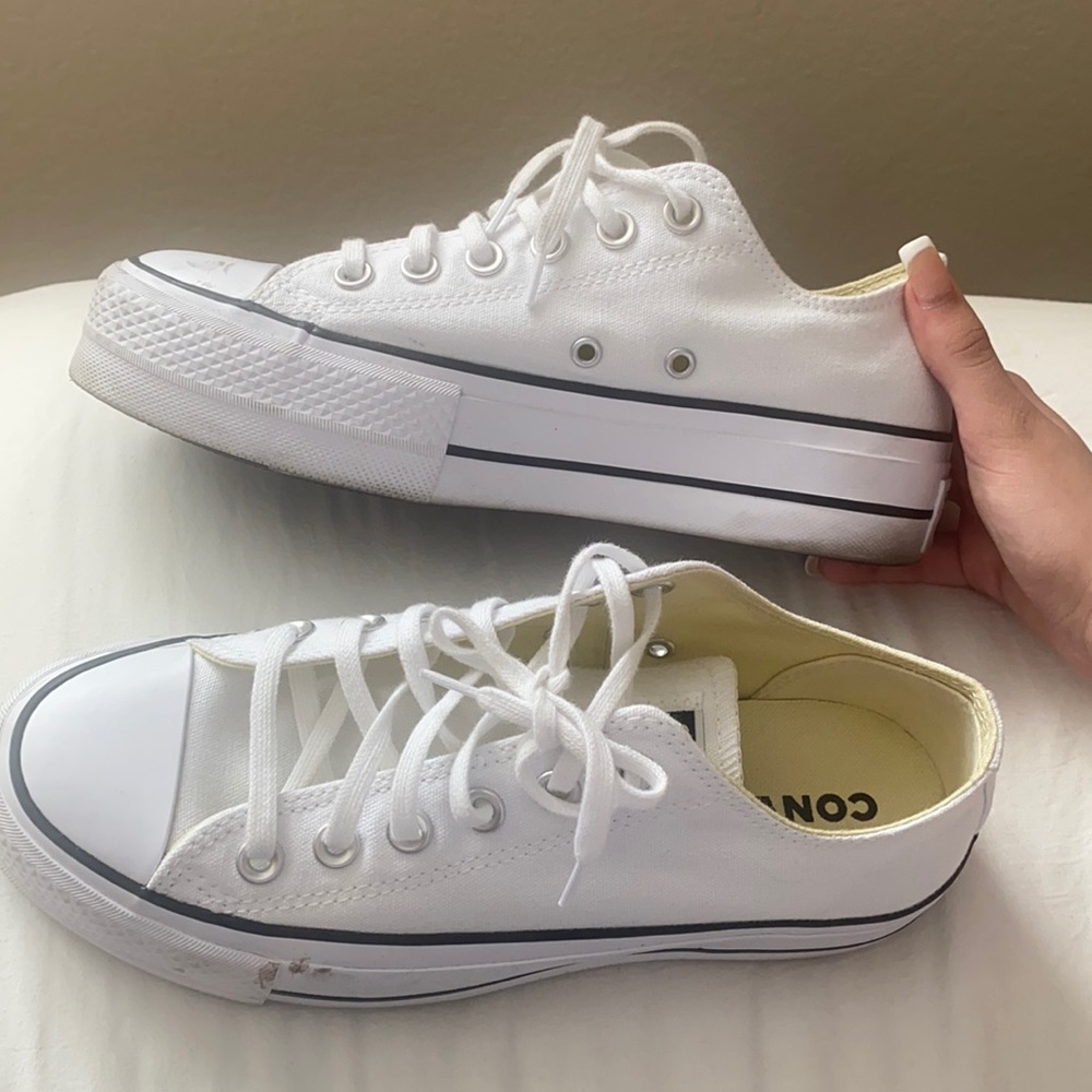 platform white converse